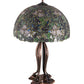 Meyda Lighting Trillium & Violet 30" 3-Light Mahogany Bronze Table Lamp With Multi-Colored Shade Glass