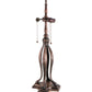 Meyda Lighting Trillium & Violet 30" 3-Light Mahogany Bronze Table Lamp With Multi-Colored Shade Glass