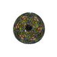 Meyda Lighting Trillium & Violet 52187 20" 3-Light Mahogany Bronze Inverted Pendant Light With Multi-Colored Shade Glass