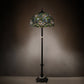 Meyda Lighting Trillium & Violet 60" 3-Light Mahogany Bronze Floor Lamp With Multi-Colored Shade Glass