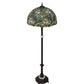 Meyda Lighting Trillium & Violet 60" 3-Light Mahogany Bronze Floor Lamp With Multi-Colored Shade Glass