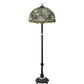 Meyda Lighting Trillium & Violet 60" 3-Light Mahogany Bronze Floor Lamp With Multi-Colored Shade Glass
