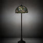 Meyda Lighting Trillium & Violet 62" 3-Light Mahogany Bronze Floor Lamp With Multi-Colored Shade Glass