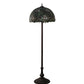 Meyda Lighting Trillium & Violet 62" 3-Light Mahogany Bronze Floor Lamp With Multi-Colored Shade Glass