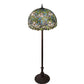 Meyda Lighting Trillium & Violet 62" 3-Light Mahogany Bronze Floor Lamp With Multi-Colored Shade Glass