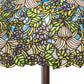 Meyda Lighting Trillium & Violet 62" 3-Light Mahogany Bronze Floor Lamp With Multi-Colored Shade Glass