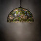 Meyda Lighting Trillium & Violet 72315 20" 3-Light Mahogany Bronze Pendant Light With Multi-Colored Shade Glass