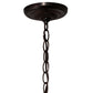 Meyda Lighting Trillium & Violet 72315 20" 3-Light Mahogany Bronze Pendant Light With Multi-Colored Shade Glass