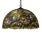 Meyda Lighting Trillium & Violet 72315 20" 3-Light Mahogany Bronze Pendant Light With Multi-Colored Shade Glass