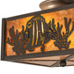 Meyda Lighting Tropical Fish 15" 2-Light Timeless Bronze Flush Mount Light With Amber Mica Shade Glass