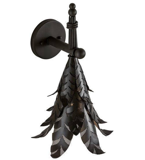 Meyda Lighting Tropical Palm 10" Timeless Bronze Flat Wall Sconce