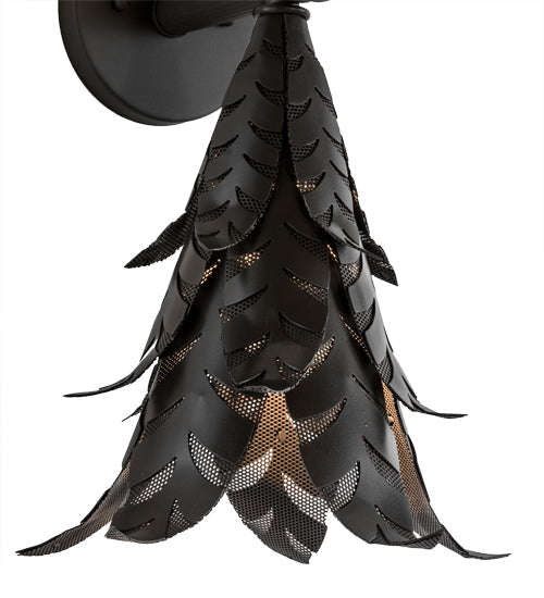 Meyda Lighting Tropical Palm 10" Timeless Bronze Flat Wall Sconce