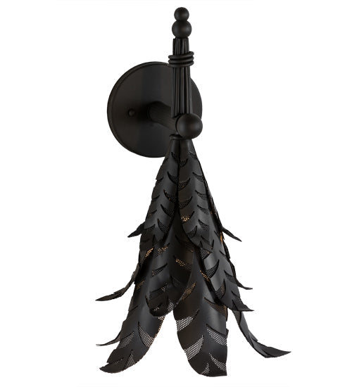 Meyda Lighting Tropical Palm 10" Timeless Bronze Flat Wall Sconce