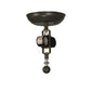 Meyda Lighting Trout 15" 2-Light Timeless Bronze Flush Mount Light With Beige Iridescent Art Shade Glass