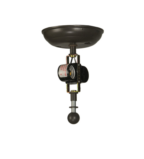 Meyda Lighting Trout 15" 2-Light Timeless Bronze Flush Mount Light With Beige Iridescent Art Shade Glass