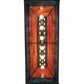 Meyda Lighting Trout & Fisherman 42" 6-Light Weathered Brass Island Pendant Light With Orange & Blue Shade Glass