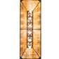 Meyda Lighting Trout & Fisherman 48" 6-Light Antique Copper Island Pendant Light With Beige Flemish Shade Glass