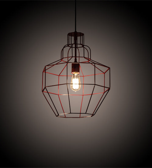 Meyda Lighting Troy 15" Red Ruby Pendant Light