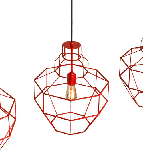 Meyda Lighting Troy 15" Red Ruby Pendant Light