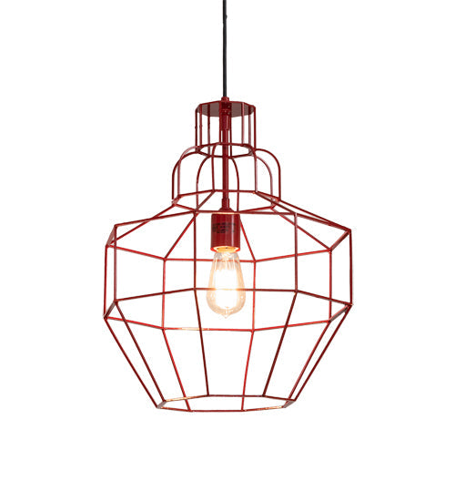 Meyda Lighting Troy 15" Red Ruby Pendant Light