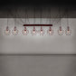 Meyda Lighting Troy 156" 8-Light Red Ruby Pendant Light