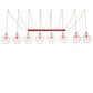 Meyda Lighting Troy 156" 8-Light Red Ruby Pendant Light