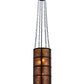 Meyda Lighting Truffle 12" 4-Light Timeless Bronze Pendant Light With Amber Mica Shade Glass