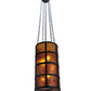 Meyda Lighting Truffle 12" 4-Light Timeless Bronze Pendant Light With Amber Mica Shade Glass