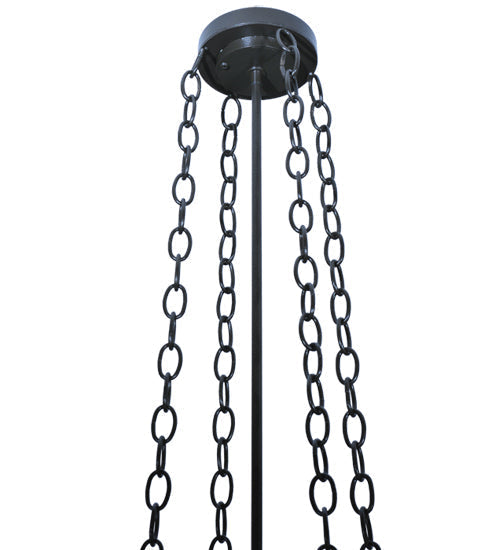 Meyda Lighting Truffle 12" 4-Light Timeless Bronze Pendant Light With Amber Mica Shade Glass