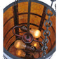 Meyda Lighting Truffle 12" 4-Light Timeless Bronze Pendant Light With Amber Mica Shade Glass