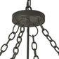 Meyda Lighting Truffle 26" 4-Light Timeless Bronze Inverted Pendant Light With Silver Mica Shade Glass