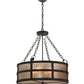 Meyda Lighting Truffle 26" 4-Light Timeless Bronze Inverted Pendant Light With Silver Mica Shade Glass