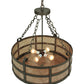 Meyda Lighting Truffle 26" 4-Light Timeless Bronze Inverted Pendant Light With Silver Mica Shade Glass
