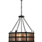 Meyda Lighting Truffle 26" 4-Light Timeless Bronze Inverted Pendant Light With Silver Mica Shade Glass