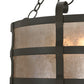 Meyda Lighting Truffle 26" 4-Light Timeless Bronze Inverted Pendant Light With Silver Mica Shade Glass