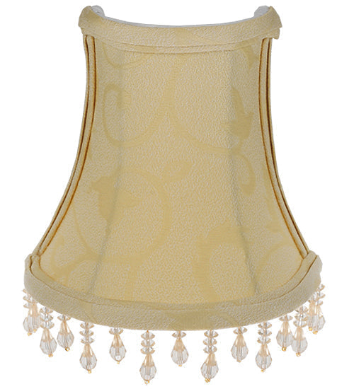 Meyda Lighting Trumpet 5" Patterned Satin Beige Half Shade