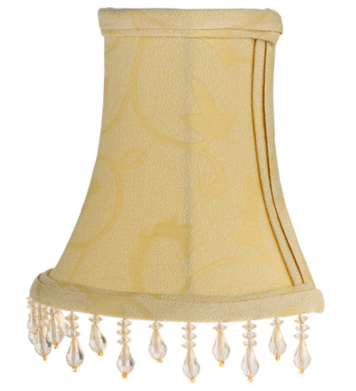 Meyda Lighting Trumpet 5" Patterned Satin Beige Half Shade