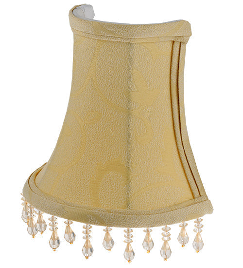 Meyda Lighting Trumpet 5" Patterned Satin Beige Half Shade