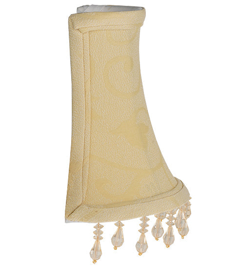 Meyda Lighting Trumpet 5" Patterned Satin Beige Half Shade