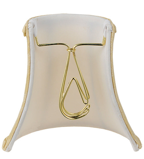 Meyda Lighting Trumpet 5" Patterned Satin Beige Half Shade