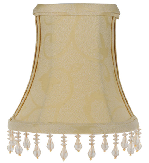Meyda Lighting Trumpet 5" Patterned Satin Beige Half Shade