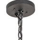 Meyda Lighting Tryon 18" 8-Light Old Wrought Iron Pendant Light With Clear Seeded Shade Glass