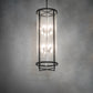 Meyda Lighting Tryon 18" 8-Light Old Wrought Iron Pendant Light With Clear Seeded Shade Glass