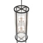 Meyda Lighting Tryon 18" 8-Light Old Wrought Iron Pendant Light With Clear Seeded Shade Glass