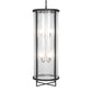 Meyda Lighting Tryon 18" 8-Light Old Wrought Iron Pendant Light With Clear Seeded Shade Glass