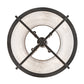 Meyda Lighting Tryon 18" 8-Light Old Wrought Iron Pendant Light With Clear Seeded Shade Glass