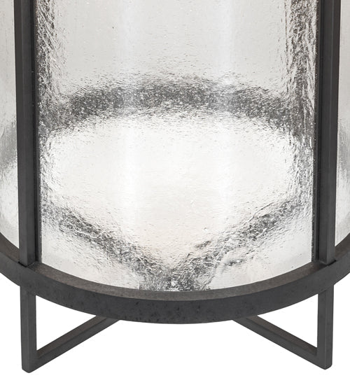 Meyda Lighting Tryon 18" 8-Light Old Wrought Iron Pendant Light With Clear Seeded Shade Glass