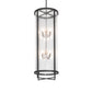 Meyda Lighting Tryon 18" 8-Light Old Wrought Iron Pendant Light With Clear Seeded Shade Glass