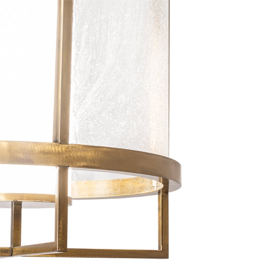 Meyda Lighting Tryon 18" LED Gold Matte Pendant Light With Clear Seeded Glass & Statuario Idalight Shade