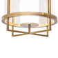 Meyda Lighting Tryon 18" LED Gold Matte Pendant Light With Clear Seeded Glass & Statuario Idalight Shade